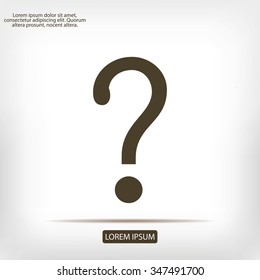 Question mark sign icon