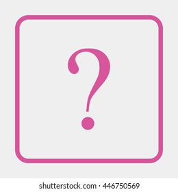 Question mark sign icon.