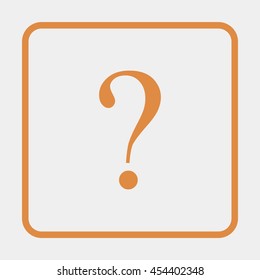 Question mark sign icon.