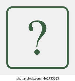 Question mark sign icon.