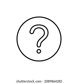 Question mark sign icon in circle