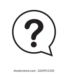 Icono de signo de interrogación en círculo.