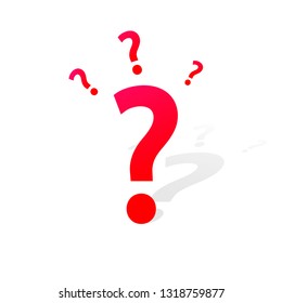 Question mark sign icon design template, ask symbol, vector illustration