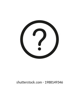 Question mark sign icon. FAQ button for web and mobile UI design. Asking questions, ask for help sign.