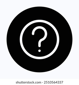 Question Mark Sign Icon, FAQ Button. Asking Questions. Ask For Help. Question Mark Stamp. Need Information. Query. User Interface, User Experience, 