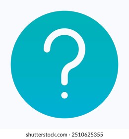 Question Mark Sign Icon, FAQ Button. Asking Questions. Ask For Help. Question Mark Stamp. Need Information. Query. User Interface, User Experience, Isolated Gradient Vector Icon.