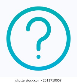 Signo de signo de interrogación, Botón de preguntas frecuentes. Hacer preguntas. Pida Ayuda. Signo de interrogación. Necesito Información. Consulta. Interfaz de usuario, experiencia de usuario, icono de degradado lineal aislado.