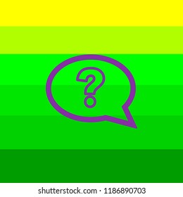 Question mark sign icon. Help speech bubble symbol. FAQ sign. Vector