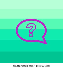 Question mark sign icon. Help speech bubble symbol. FAQ sign. Vector