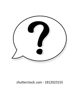 Question mark sign icon. Help symbol. FAQ sign. Flat design style. EPS 10
