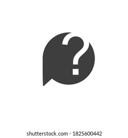 Question mark sign icon. Help symbol. FAQ sign. Flat design style. Stock vector illustration isolated on white background.