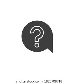 Fragezeichen-Symbol Hilfesymbol. FAQ-Zeichen. Flaches Design. Stock-Vektorgrafik einzeln auf weißem Hintergrund.