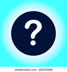 Question mark sign icon. Help symbol. FAQ sign. Flat design style. EPS 10.
