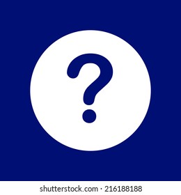 Question mark sign icon. Help symbol. FAQ sign. Flat design style. EPS 10.