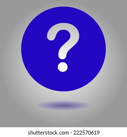 Question mark sign icon. Help symbol. FAQ sign. Flat design style. EPS 10.