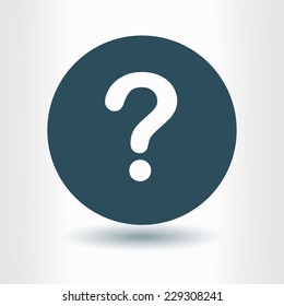 Question mark sign icon. Help symbol. FAQ sign. Flat design style. EPS 10.