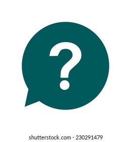 Question mark sign icon. Help symbol. FAQ sign. Flat design style. EPS 10.