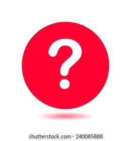 Question mark sign icon. Help symbol. FAQ sign. Flat design style. EPS 10.