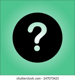Question mark sign icon. Help symbol. FAQ sign. Flat design style. EPS 10.