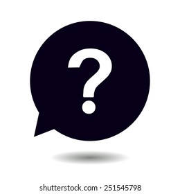 Question mark sign icon. Help symbol. FAQ sign. Flat design style. EPS 10.