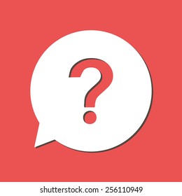 Question mark sign icon. Help symbol. FAQ sign. Flat design style. 