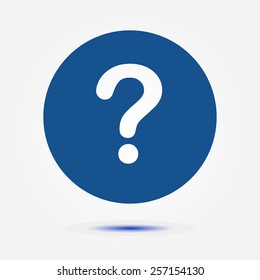 Question mark sign icon. Help symbol. FAQ sign. Flat design style. EPS 10.
