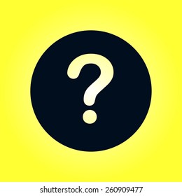 Question mark sign icon. Help symbol. FAQ sign. Flat design style. EPS 10.