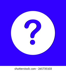 Question mark sign icon. Help symbol. FAQ sign. Flat design style. EPS 10.