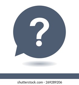 Question mark sign icon. Help symbol. FAQ sign. Flat design style. EPS 10.
