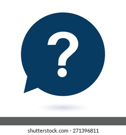 Question mark sign icon. Help symbol. FAQ sign. Flat design style. EPS 10.