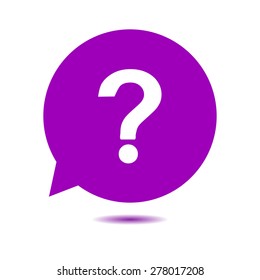 Question mark sign icon. Help symbol. FAQ sign. Flat design style. EPS 10.