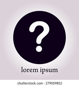 Question mark sign icon. Help symbol. FAQ sign. Flat design style. EPS 10.