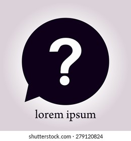 Question mark sign icon. Help symbol. FAQ sign. Flat design style. EPS 10.