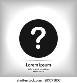 Question mark sign icon. Help symbol. FAQ sign. Flat design style. EPS 10.