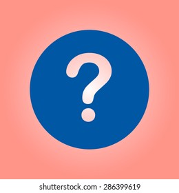 Question mark sign icon. Help symbol. FAQ sign. Flat design style. EPS 10.