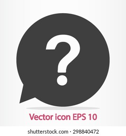 Question mark sign icon. Help symbol. FAQ sign. Flat design style. EPS 10.