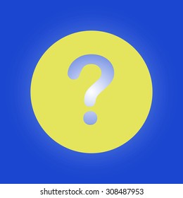 Question mark sign icon. Help symbol. FAQ sign. Flat design style. EPS 10.