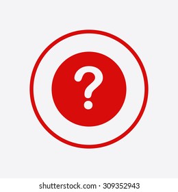 Question mark sign icon. Help symbol. FAQ sign. Flat design style. EPS 10.