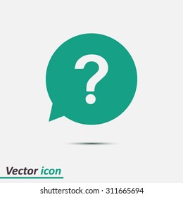 Question mark sign icon. Help symbol. FAQ sign. Flat design style. EPS 10.
