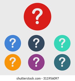 Question Mark Sign Icon. Help Symbol. FAQ Sign. Flat Design Style. EPS 10.