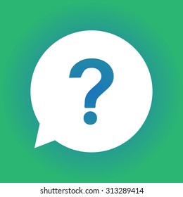 Question mark sign icon. Help symbol. FAQ sign. Flat design style. EPS 10.