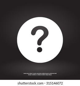 Question mark sign icon. Help symbol. FAQ sign. Flat design style. EPS 10.