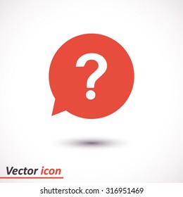 Question mark sign icon. Help symbol. FAQ sign. Flat design style. EPS 10.