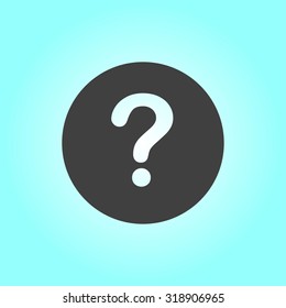 Question mark sign icon. Help symbol. FAQ sign. Flat design style. EPS 10.