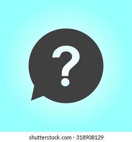 Question mark sign icon. Help symbol. FAQ sign. Flat design style. EPS 10.