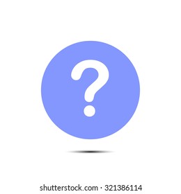 Question mark sign icon. Help symbol. FAQ sign. Flat design style. EPS 10.