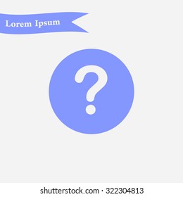 Question mark sign icon. Help symbol. FAQ sign. Flat design style. EPS 10.