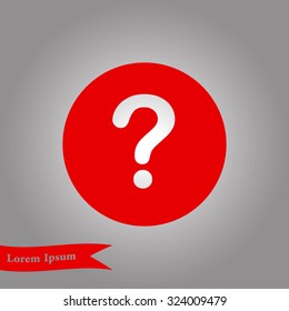 Question mark sign icon. Help symbol. FAQ sign. Flat design style. EPS 10.