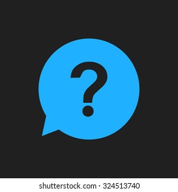 Question mark sign icon. Help symbol. FAQ sign. Flat design style. EPS 10.