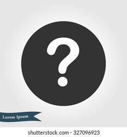 Question mark sign icon. Help symbol. FAQ sign. Flat design style. EPS 10.
